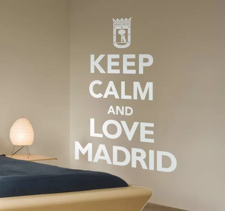 KEEP CALM AND LOVE MADRID location sticker - TenStickers