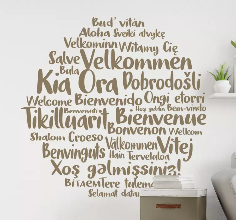 Kia ora welcome home text wall sticker - TenStickers