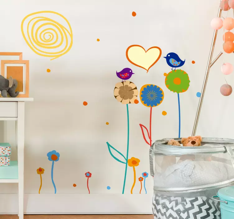 Kids Idyllic Garden Wall Sticker - TenStickers