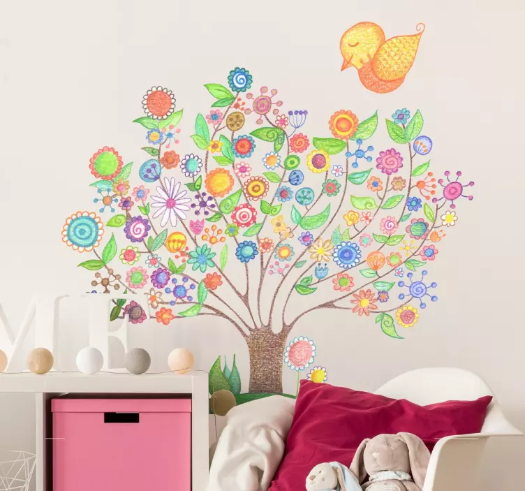 Kids Spring Tree Wall Sticker - TenStickers