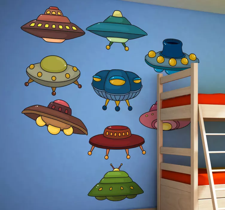 Kids UFOs Wall Stickers - TenStickers