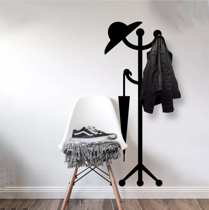 Lady style coat hanger stickers - TenStickers