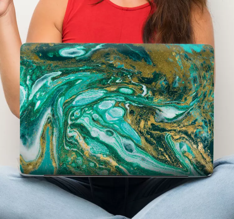 Laptop skin abstract color swirl - TenStickers