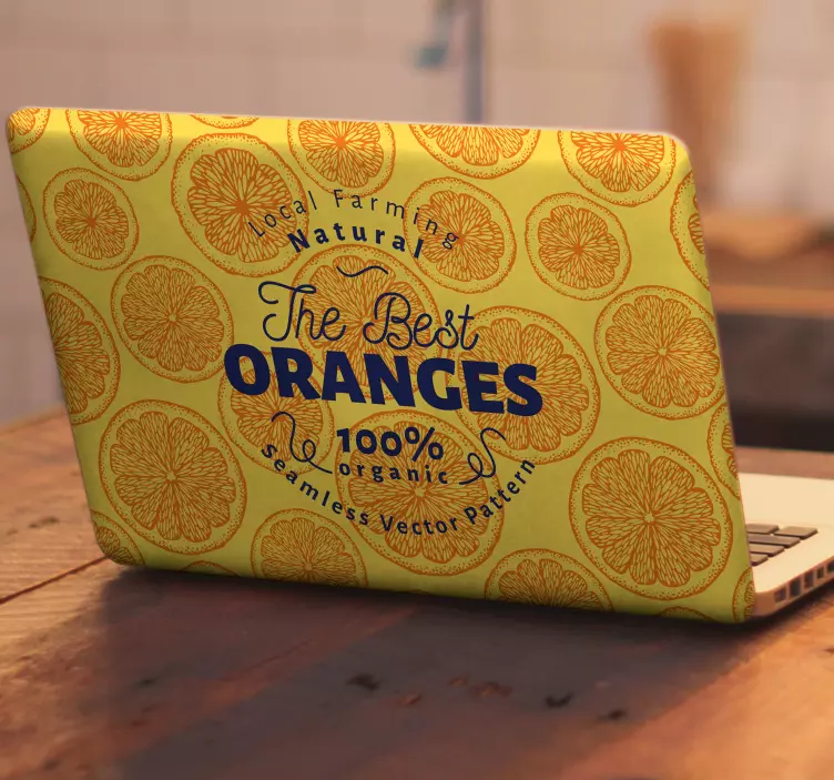 Laptop skin zesty citrus design - TenStickers