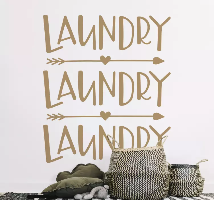 Laundry heart arrows House decal - TenStickers