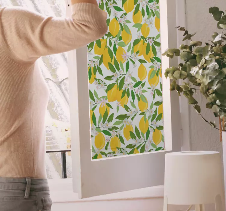 Lemon tree window sticker - TenStickers