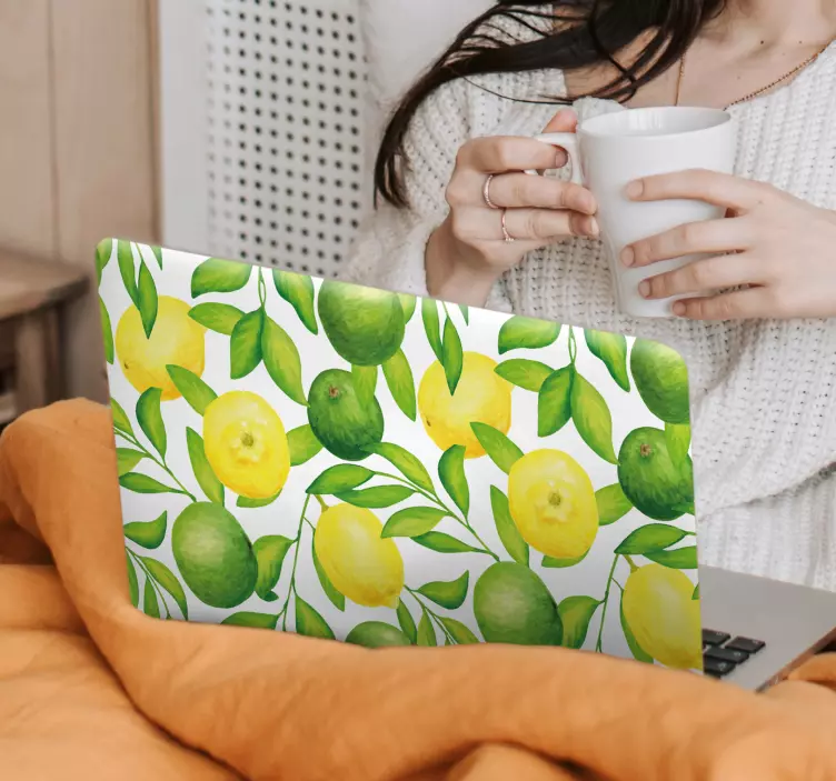 Lemons and Limes laptop skin - TenStickers