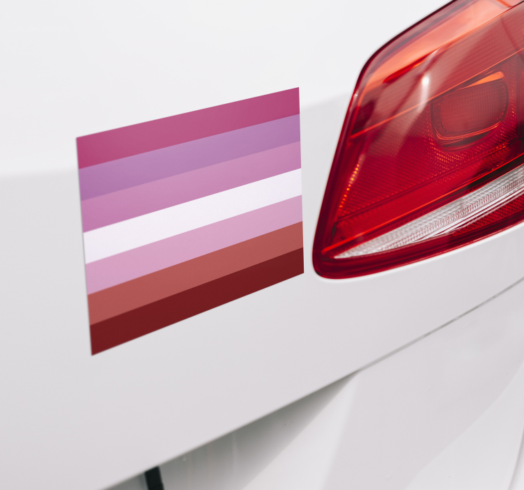Lesbian flag car sticker - TenStickers