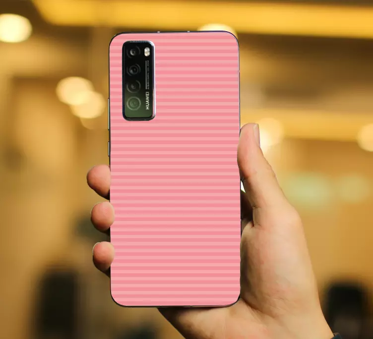 Light pink colour with stripes huawei sticker - TenStickers