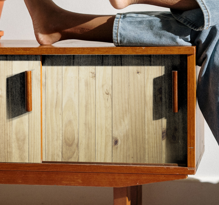 Light wooden pattern furniture sticker - TenStickers