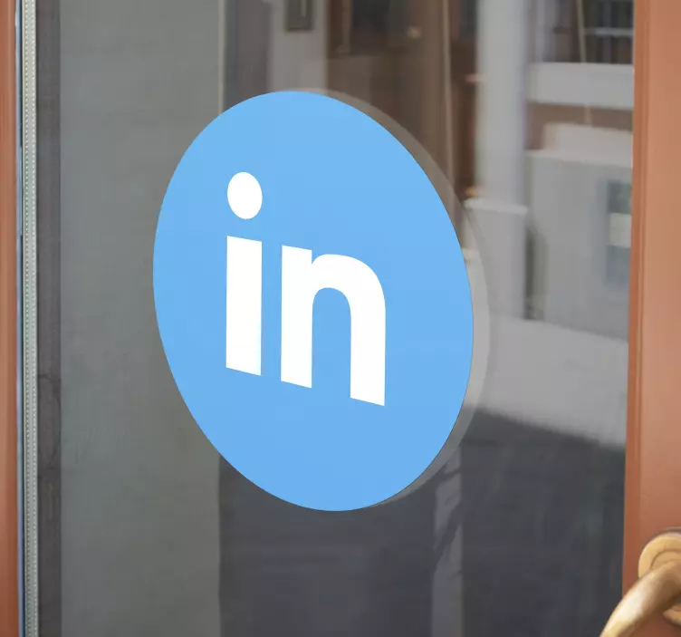 Linked in Logo window sticker - TenStickers