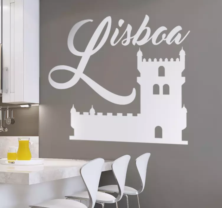 Lisbon city monument wall sticker - TenStickers