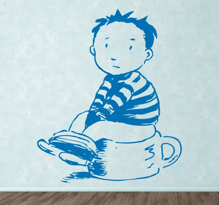 Little Boy and Potty Kids Stickers - TenStickers