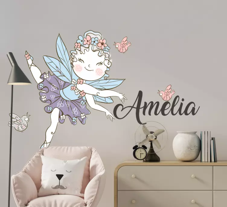 Little fairy princess  Personalised Sticker - TenStickers