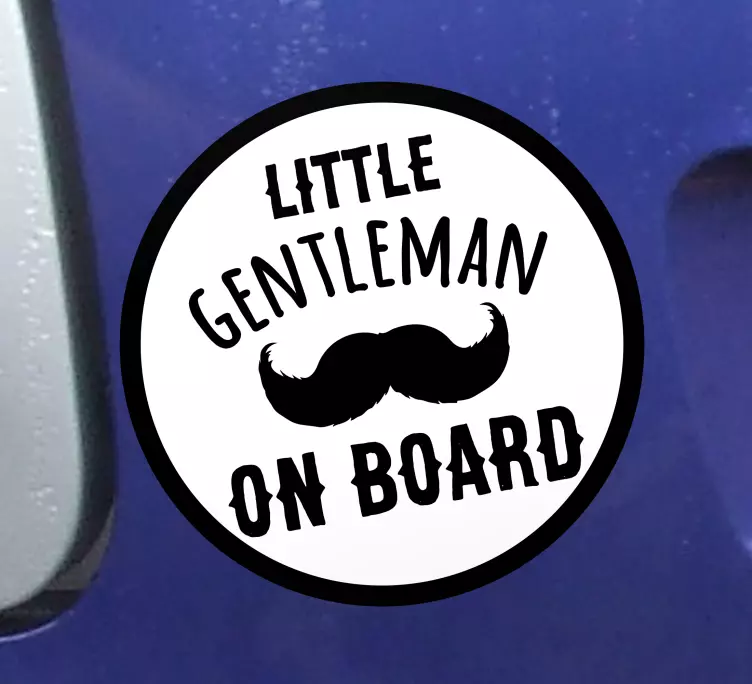 Little gentleman on board baby on board sticker - TenStickers