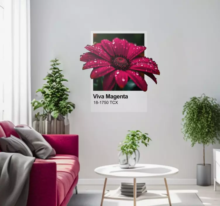 "Live Magenta" Color wall sticker - TenStickers