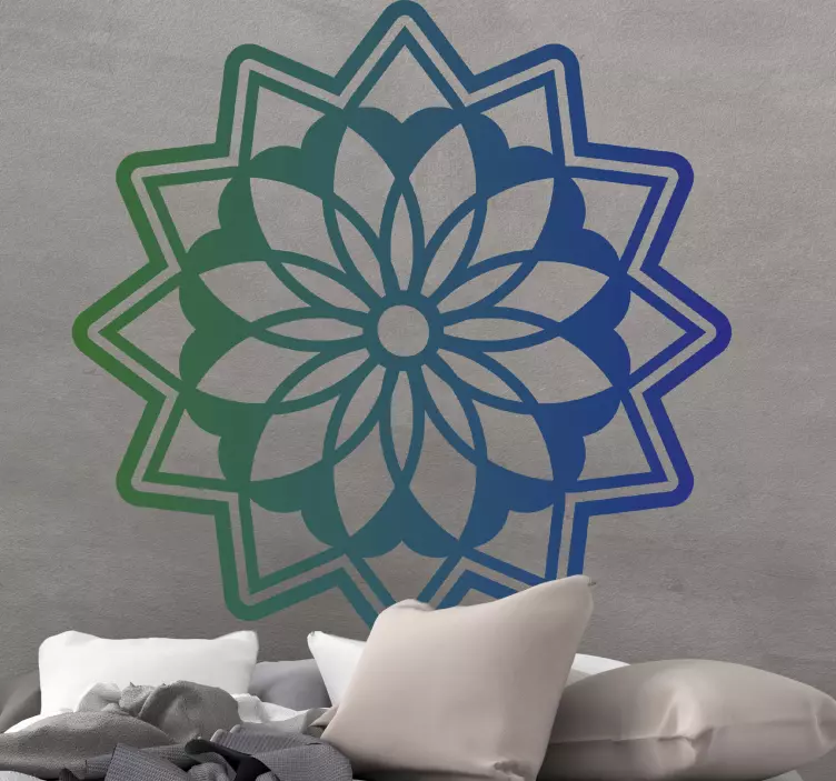 Lotus flower mandala floral wall sticker - TenStickers