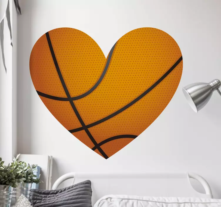Love basketball wall sticker - TenStickers