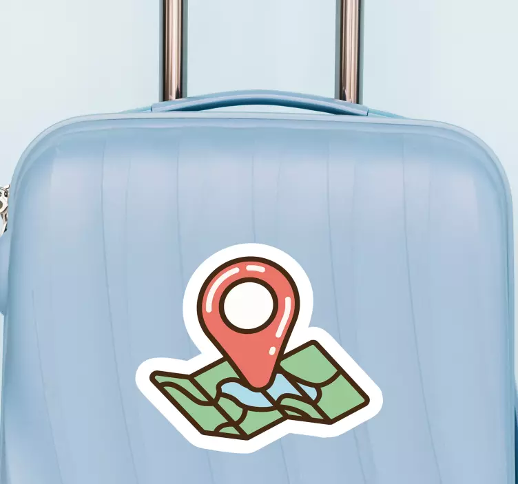 Map Location Marker travel stickers - TenStickers