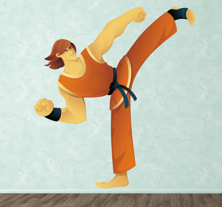 Martial arts fighter wall sticker - TenStickers