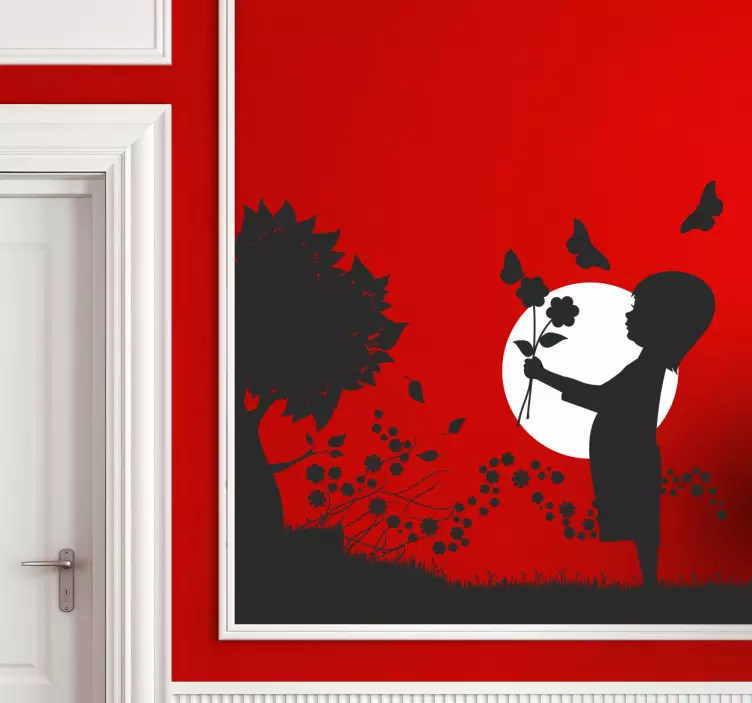 Meadow Sunset Wall Sticker - TenStickers