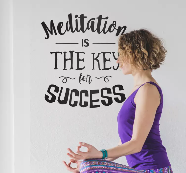 Meditation is the Key Wall Sticker - TenStickers