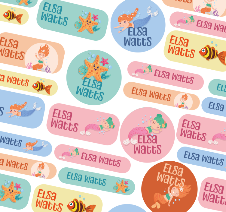 mermaids school designs custom sticker - TenStickers