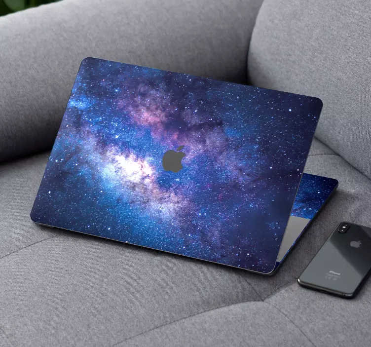 milky way galaxy science laptop stickers - TenStickers
