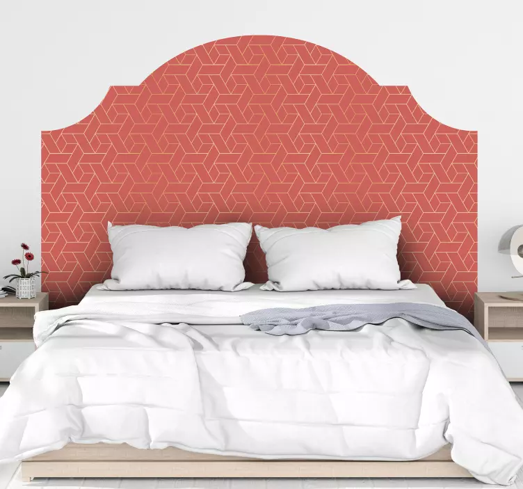 Minimalist Living Coral headboard sticker - TenStickers