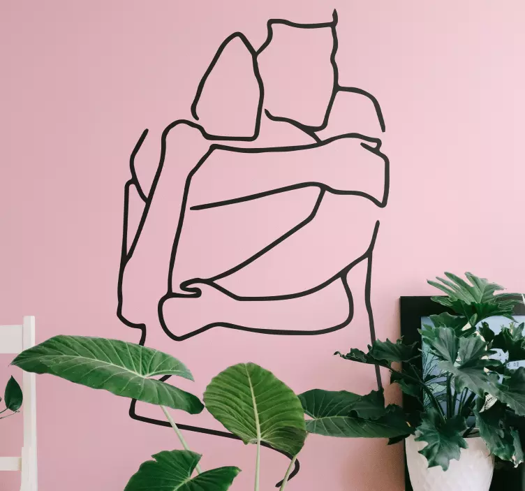 Minimalist Love love sticker - TenStickers