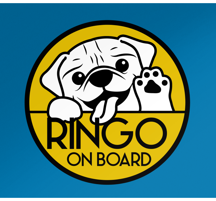 Monocolor nice dog peeking car sticker - TenStickers