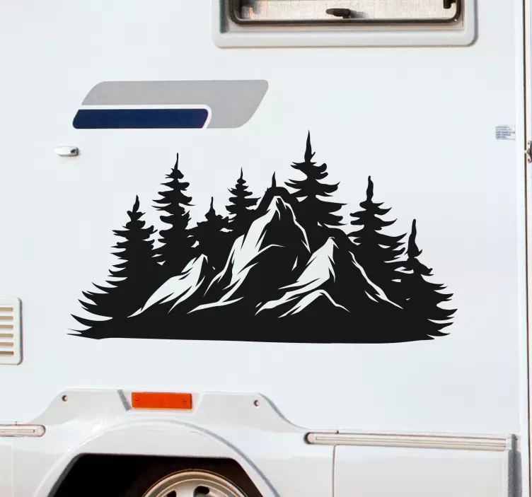 Motor home mountain range campervan sticker - TenStickers