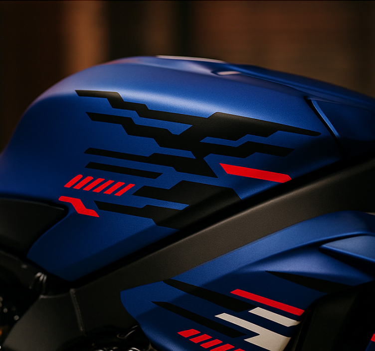 Motorcycle sticker black-red futuristic style - TenStickers