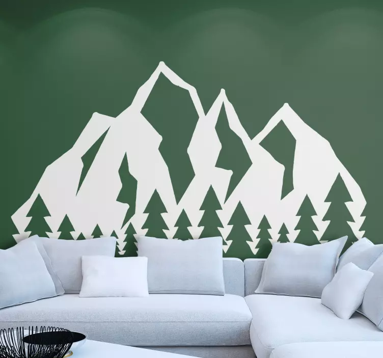 Mountain landscape nature wall sticker - TenStickers