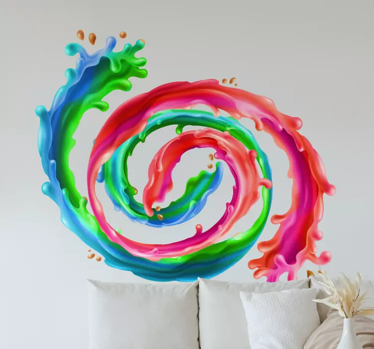 Multi colors design  abstract wall Sticker - TenStickers
