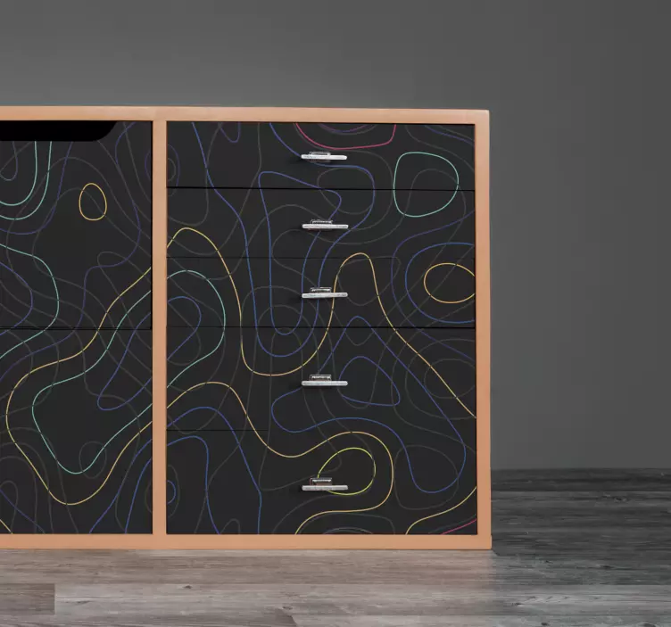 Multicolor shapes furniture decal - TenStickers