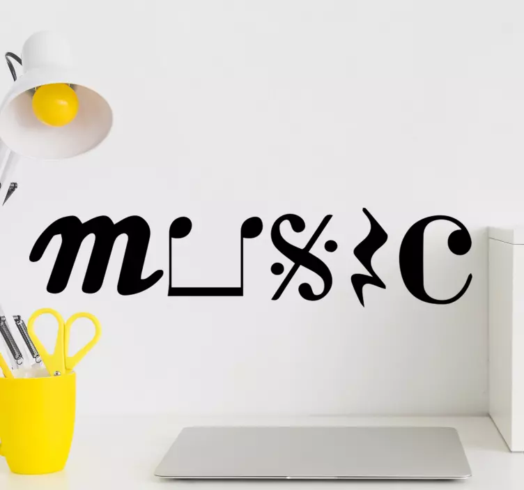 Music in symbols musical wall sticker - TenStickers