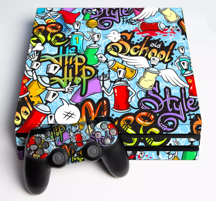 Music love graffiti  PS4 sticker - TenStickers