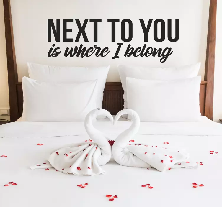 Next to you husband and wife wedding sticker - TenStickers