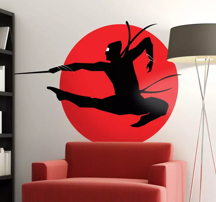 Ninja Attack Silhouette Decal - TenStickers