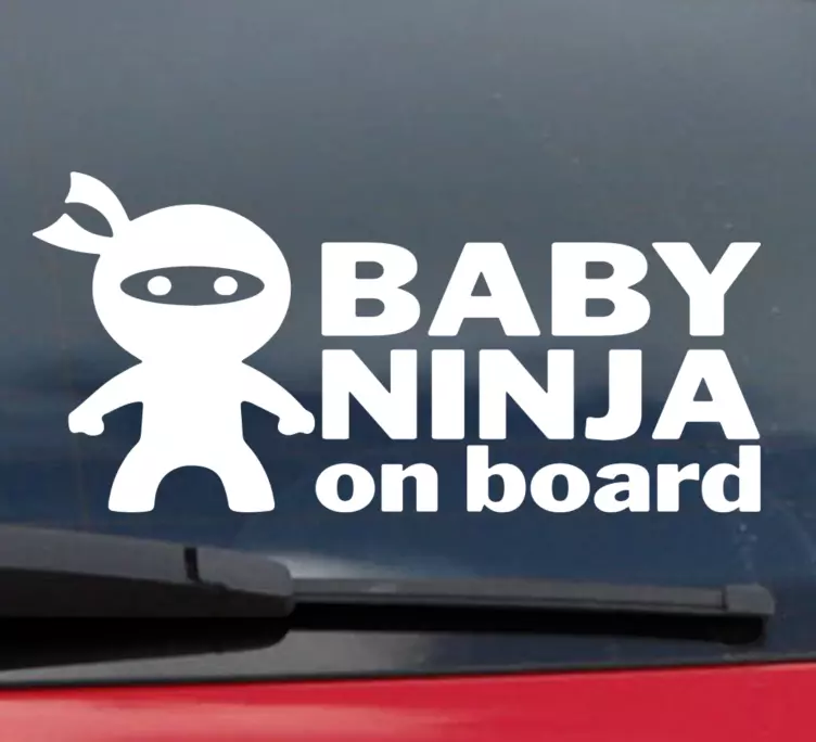 Ninja baby design baby on board sticker - TenStickers
