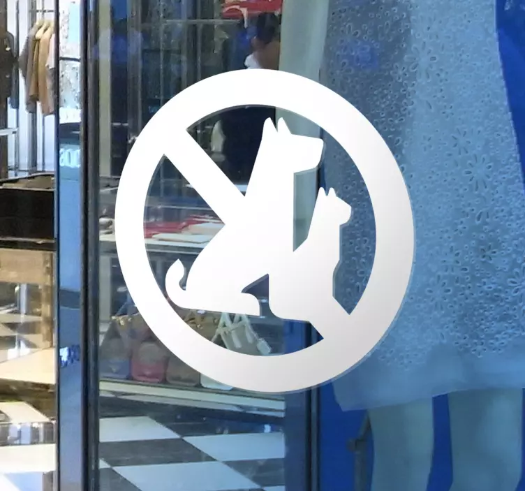 No Animals Allowed Window Sticker - TenStickers
