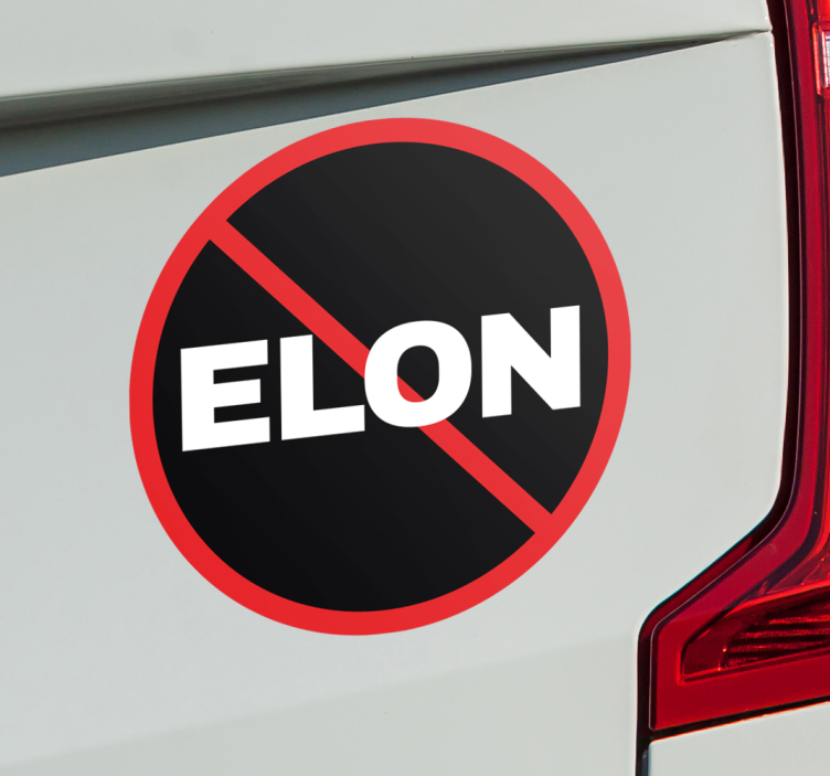 "No Elon" car sticker - TenStickers