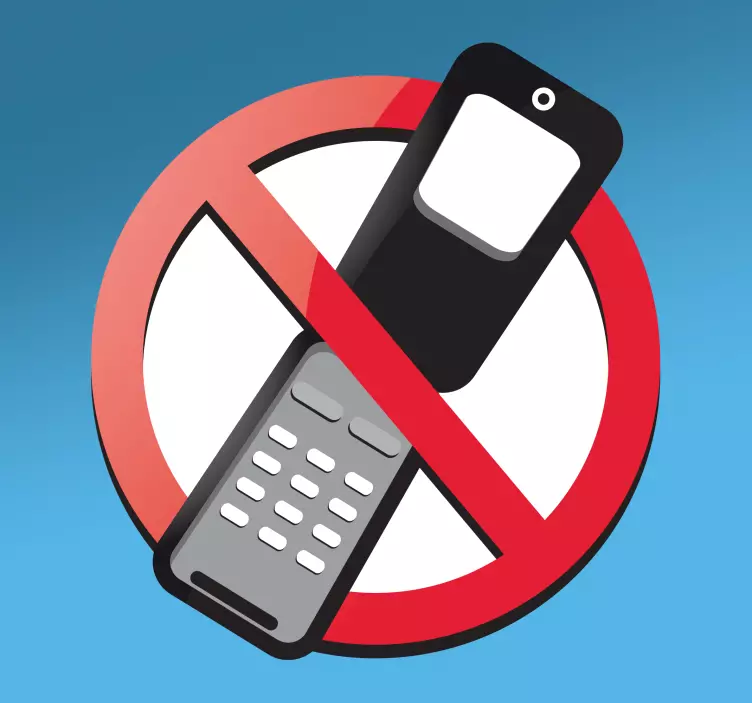 No Mobile Phone Sign Sticker - TenStickers