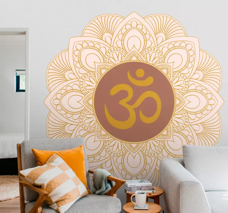 Om symbol mandala politics stickers - TenStickers