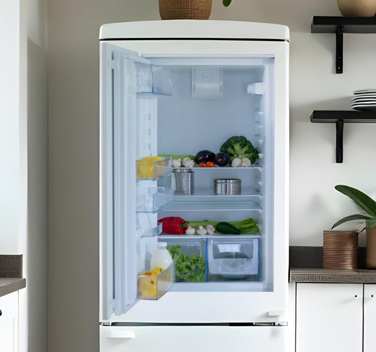 Open doors fridge sticker - TenStickers