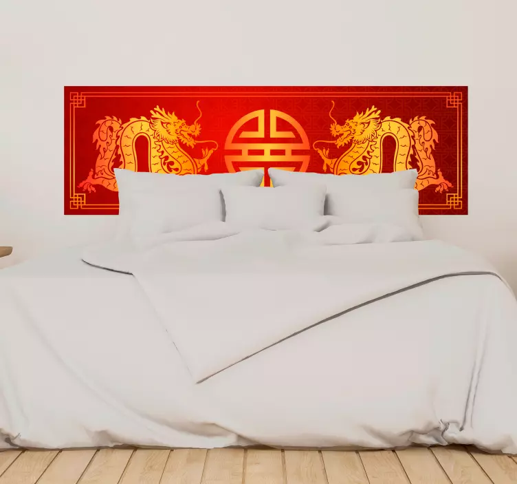 oriental headboard sticker - TenStickers