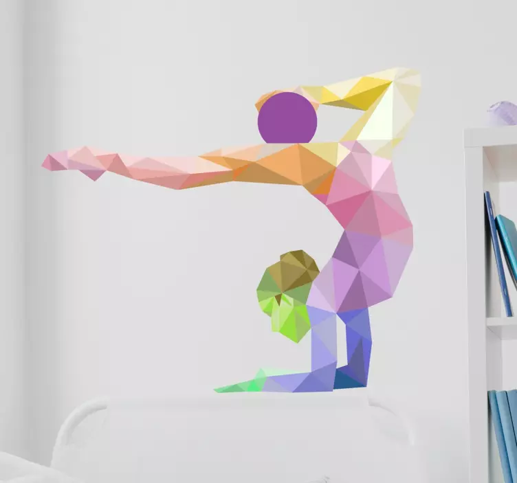 Origami Gymnast Wall Sticker - TenStickers