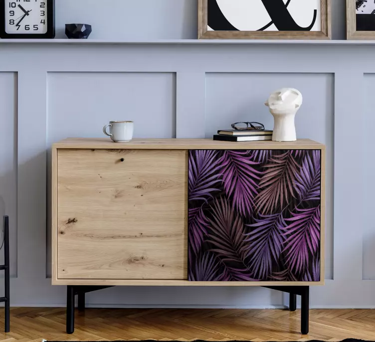 Original tropical palm leaves furniture sticker - TenStickers