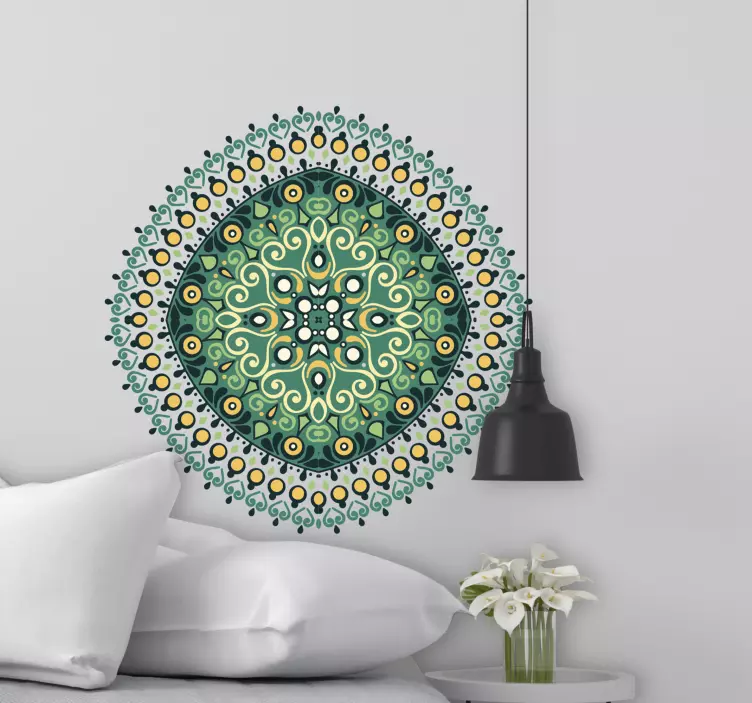 Ornamental ethnic mandala floral wall sticker - TenStickers